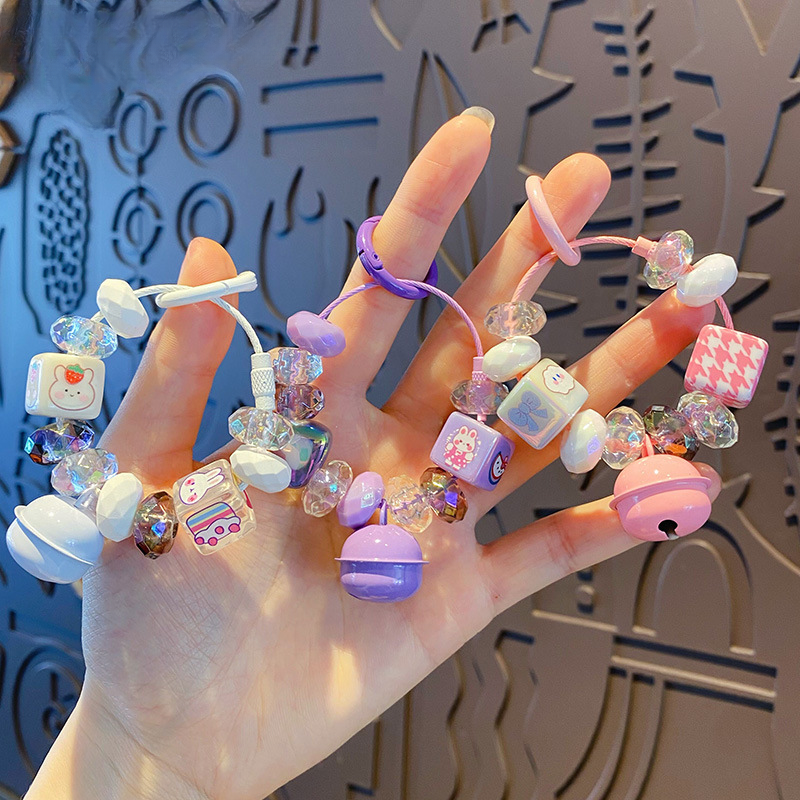 Wholesale Cartoon Bell Beaded Acrylic Keychains